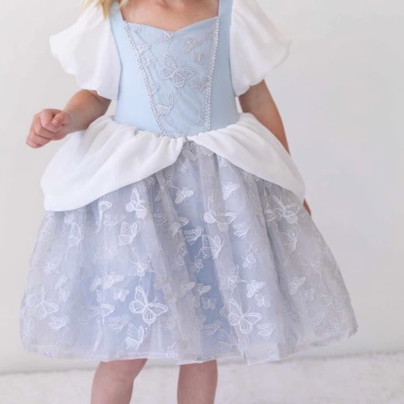 Taylor Joelle Other - Charming Butterfly Kids Dress in Blue and White enchanted ball